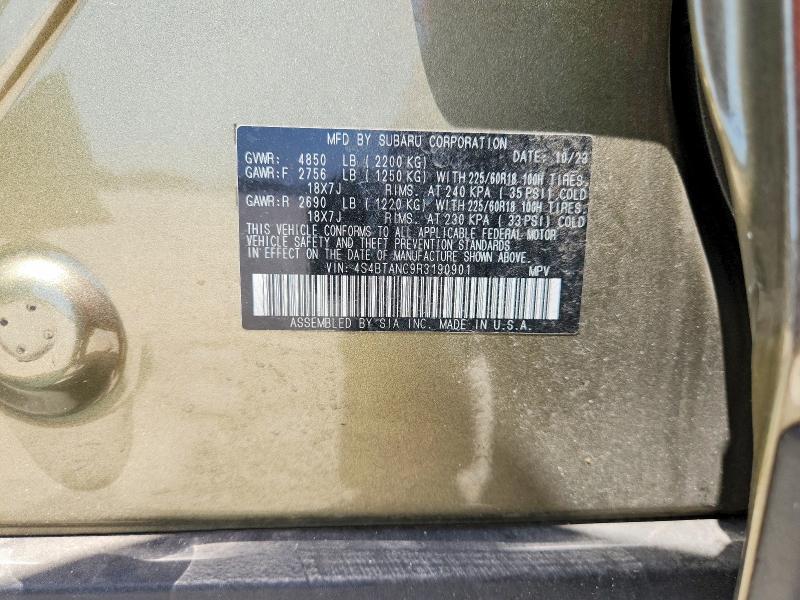 Продаж на аукціоні авто 2024 Subaru Outback, vin: 4S4BTANC9R3190901, номер лоту: 66572326