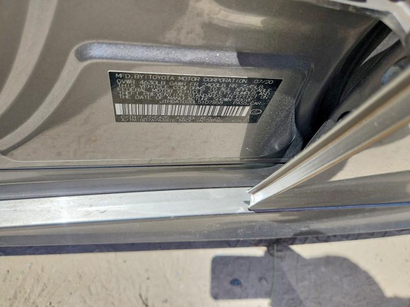 65451496 :رقم المزاد ، JTHGA1D20L5107858 vin ، 2020 Lexus Is مزاد بيع