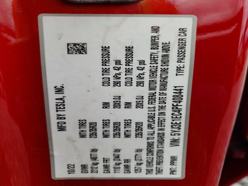 Aukcja sprzedaży 2023 Tesla Model 3, vin: 5YJ3E1EC4PF408441, numer aukcji: 64779346