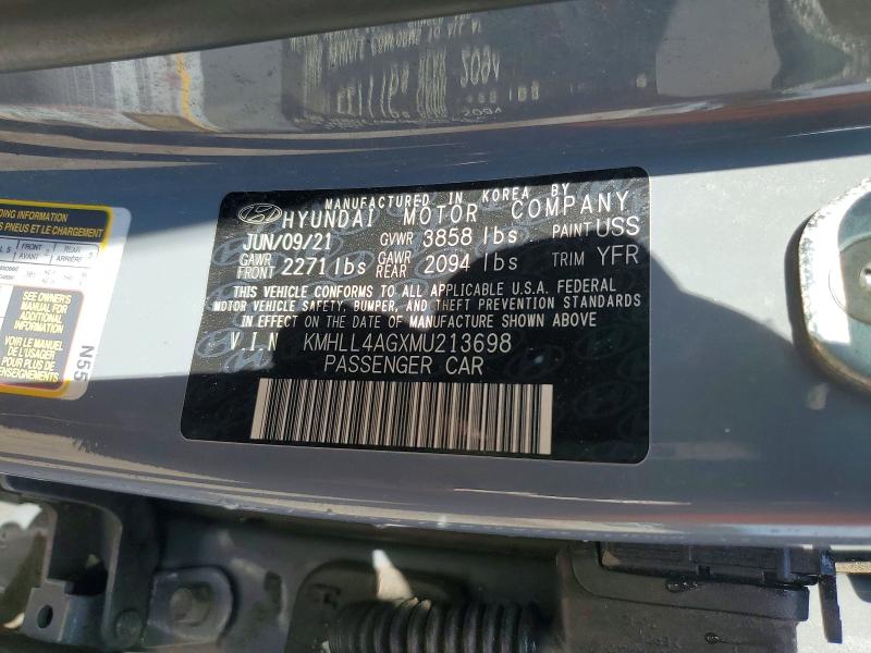 Продаж на аукціоні авто 2021 Hyundai Elantra, vin: KMHLL4AGXMU213698, номер лоту: 55635836
