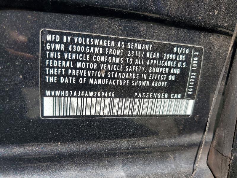 Продаж на аукціоні авто 2010 Volkswagen Gti, vin: WVWHD7AJ4AW269446, номер лоту: 66651726