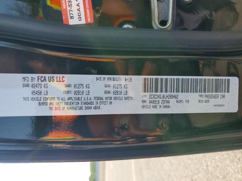 Aukcja sprzedaży 2018 Dodge Charger, vin: 2C3CDXGJ8JH289462, numer aukcji: 64834656