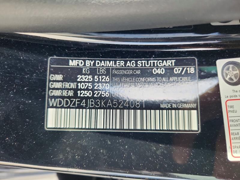 Aukcja sprzedaży 2019 Mercedes-benz E, vin: WDDZF4JB3KA524081, numer aukcji: 66596546