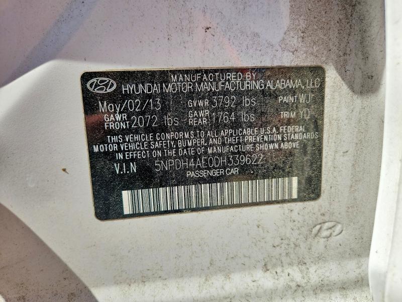 66527336 :رقم المزاد ، 5NPDH4AE0DH339622 vin ، 2013 Hyundai Elantra مزاد بيع