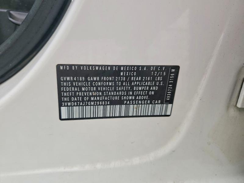 Продаж на аукціоні авто 2016 Volkswagen Jetta, vin: 3VWD67AJ7GM296834, номер лоту: 64627176