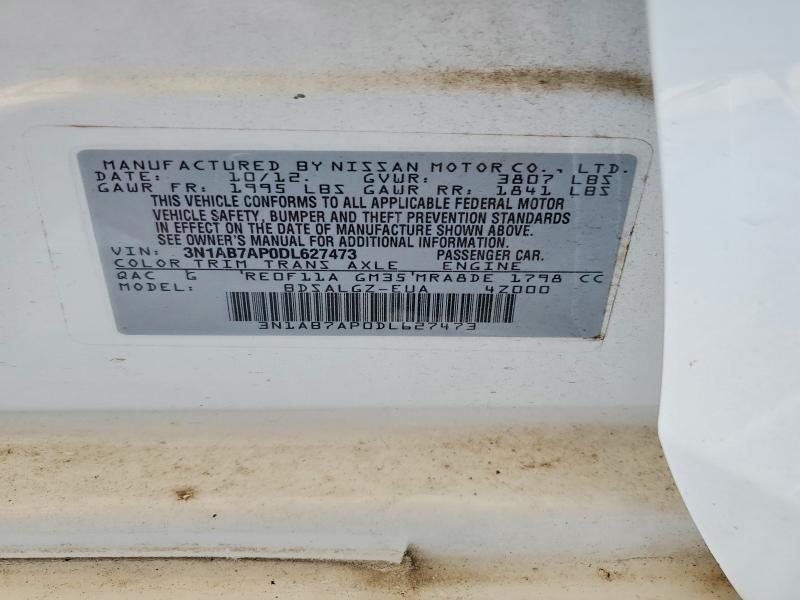 2013 Nissan Sentra მანქანა იყიდება აუქციონზე, vin: 3N1AB7AP0DL627473, აუქციონის ნომერი: 66811076