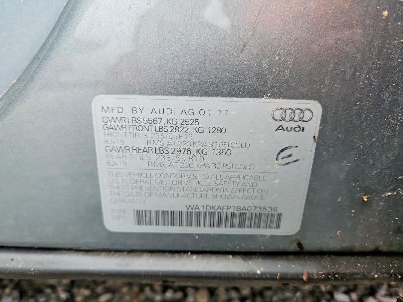 Aukcja sprzedaży 2011 Audi Q5, vin: WA1DKAFP1BA073536, numer aukcji: 61032146