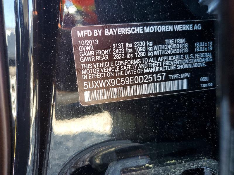 63530816 :رقم المزاد ، 5UXWX9C59E0D25157 vin ، 2014 Bmw X3 مزاد بيع