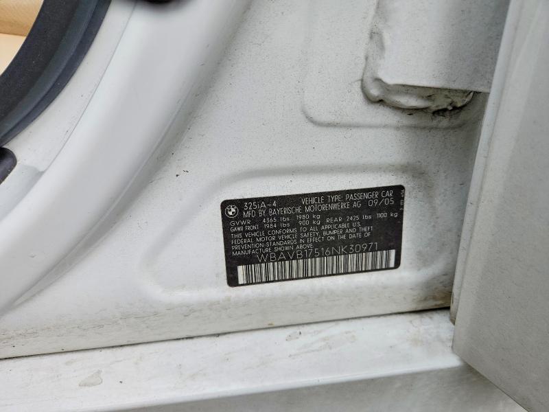 Продаж на аукціоні авто 2006 Bmw 325, vin: WBAVB17516NK30971, номер лоту: 64314016