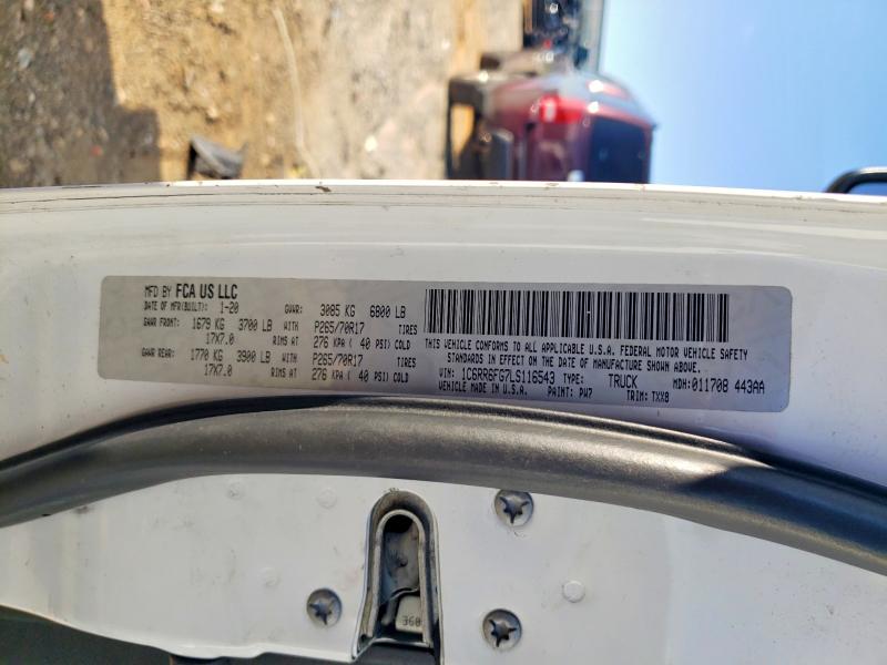 59410256 :رقم المزاد ، 1C6RR6FG7LS116543 vin ، 2020 Ram 1500 Classic مزاد بيع