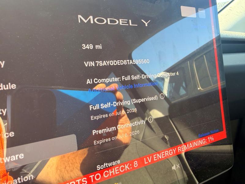Aukcja sprzedaży 2026 Tesla Model Y, vin: 7SAYGDED8TA595560, numer aukcji: 85619035