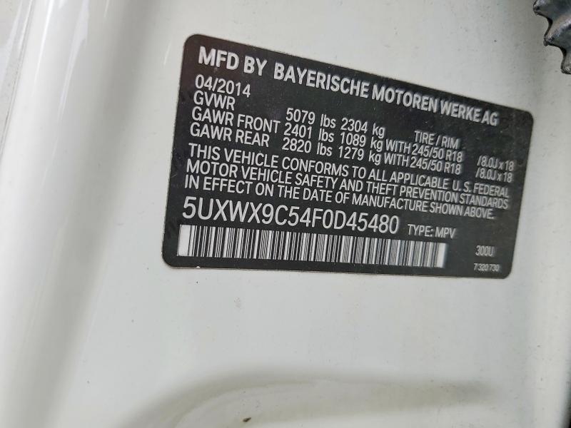 Продажа на аукционе авто 2015 Bmw X3, vin: 5UXWX9C54F0D45480, номер лота: 66592436