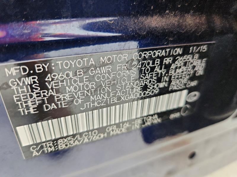 Aukcja sprzedaży 2016 Lexus Gs, vin: JTHCZ1BLXGA000509, numer aukcji: 67254756