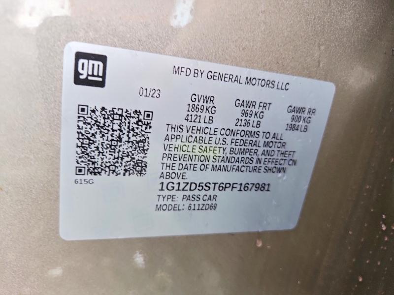 Aukcja sprzedaży 2023 Chevrolet Malibu, vin: 1G1ZD5ST6PF167981, numer aukcji: 63380996