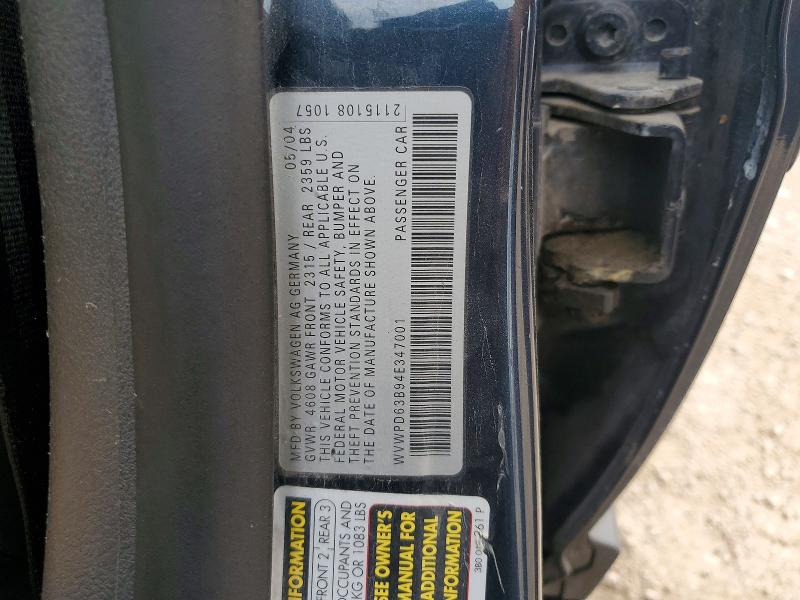 Продаж на аукціоні авто 2004 Volkswagen Passat, vin: WVWPD63B94E347001, номер лоту: 65397936