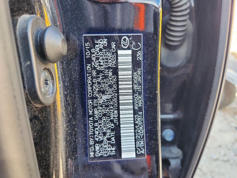 Aukcja sprzedaży 2016 Lexus Es, vin: JTHBW1GG8G2108783, numer aukcji: 63653116
