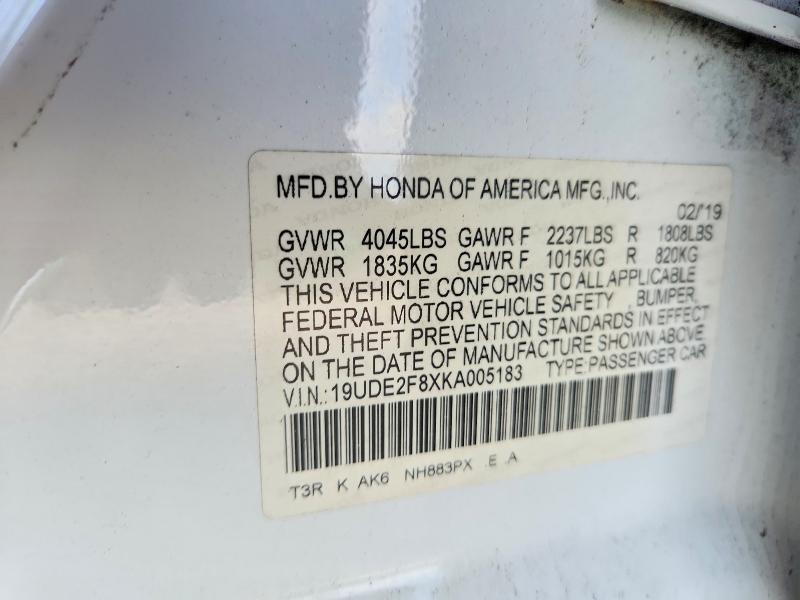 2019 Acura Ilx მანქანა იყიდება აუქციონზე, vin: 19UDE2F8XKA005183, აუქციონის ნომერი: 65129066