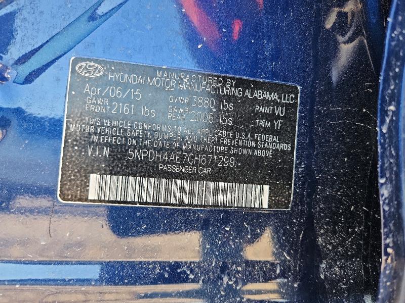 Aukcja sprzedaży 2016 Hyundai Elantra, vin: 5NPDH4AE7GH671299, numer aukcji: 67194596