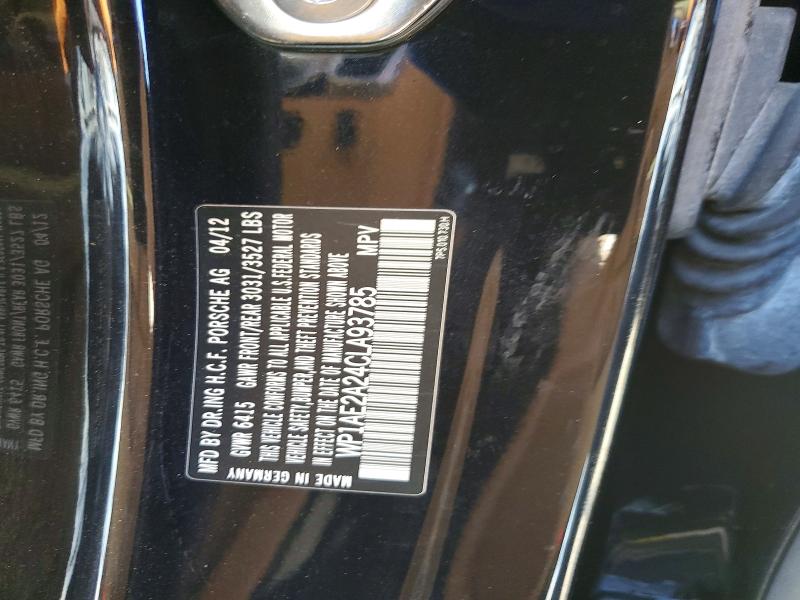 Aukcja sprzedaży 2012 Porsche Cayenne, vin: WP1AE2A24CLA93785, numer aukcji: 65091576