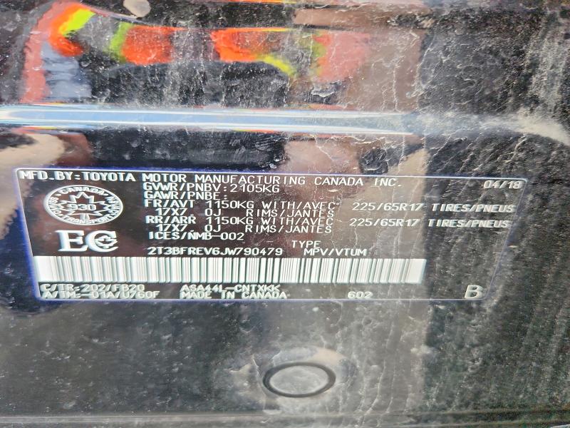 Продаж на аукціоні авто 2018 Toyota Rav4, vin: 2T3BFREV6JW790479, номер лоту: 66243366