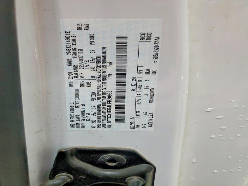 63318766 :رقم المزاد ، 1FTEX1EB4LFB20936 vin ، 2020 Ford F150 مزاد بيع