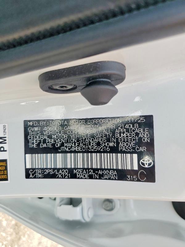 Продаж на аукціоні авто 2026 Toyota Corolla, vin: JTNC4MBE0T3259216, номер лоту: 64330106