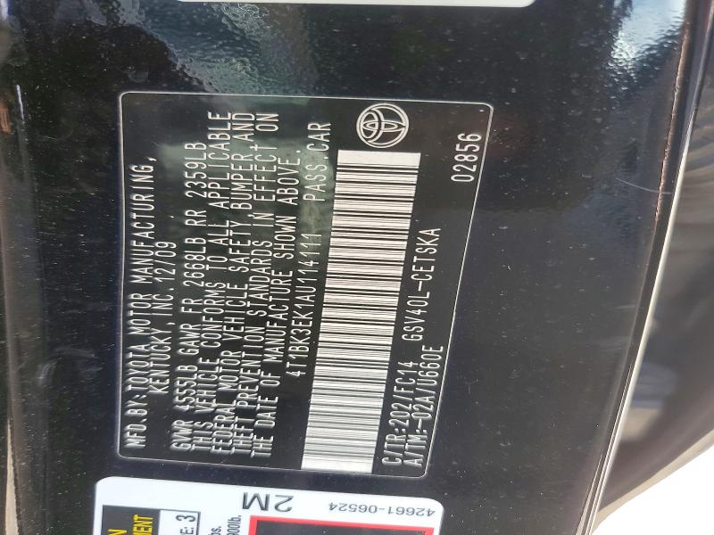 Aukcja sprzedaży 2010 Toyota Camry, vin: 4T1BK3EK1AU114111, numer aukcji: 63925796