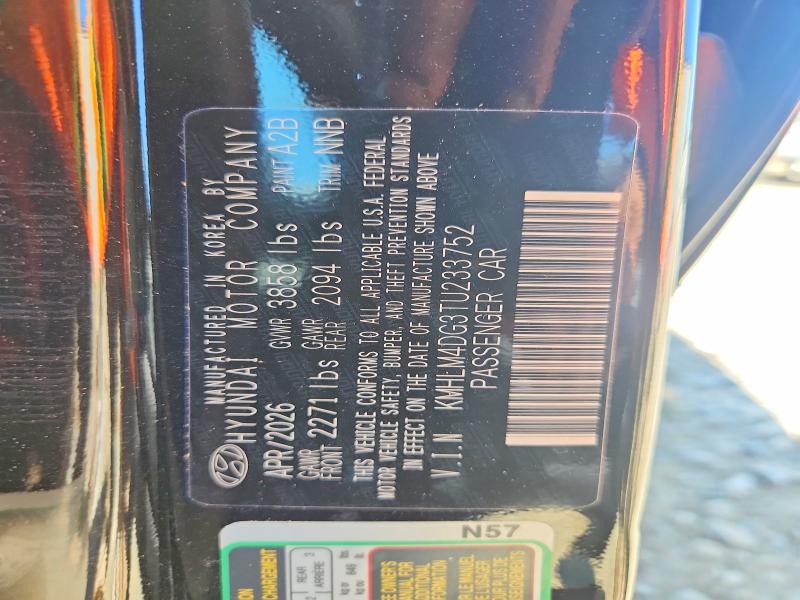 65703246 :رقم المزاد ، KMHLM4DG3TU233752 vin ، 2026 Hyundai Elantra مزاد بيع