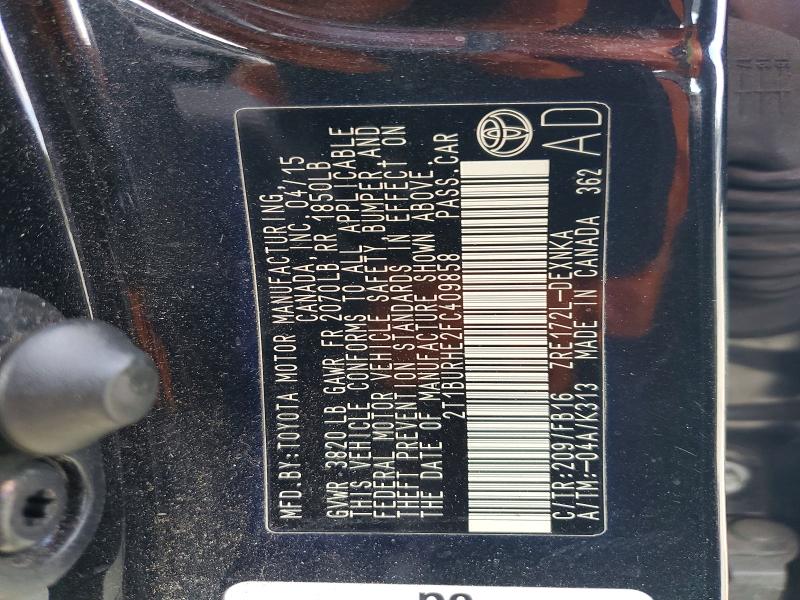 Продаж на аукціоні авто 2015 Toyota Corolla, vin: 2T1BURHE2FC409858, номер лоту: 65393936