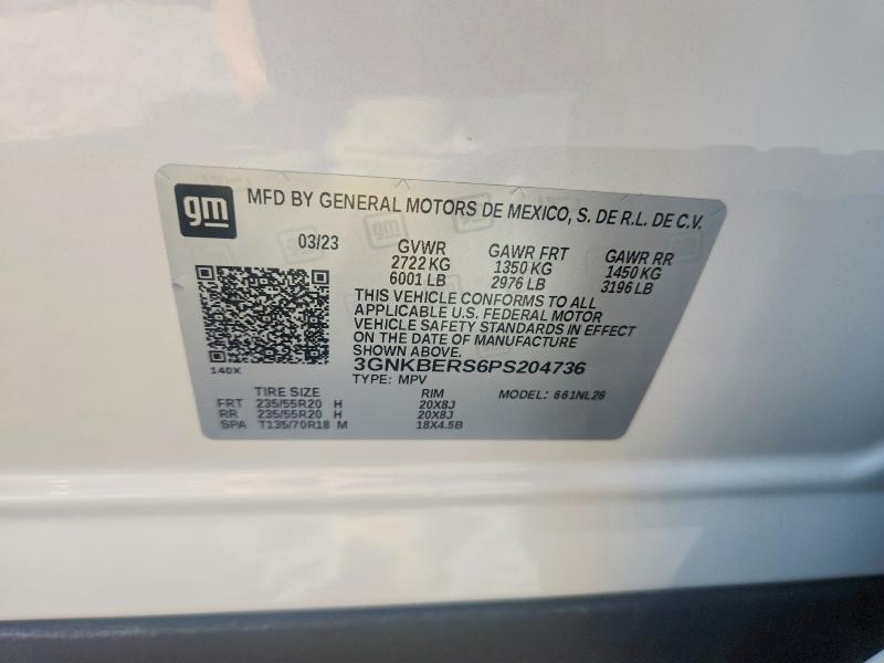 Aukcja sprzedaży 2023 Chevrolet Blazer, vin: 3GNKBERS6PS204736, numer aukcji: 66569186