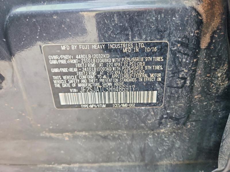 Aukcja sprzedaży 2017 Subaru Forester, vin: JF2SJATC3HH486917, numer aukcji: 66758186
