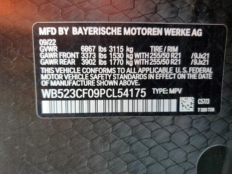 Auction sale of the 2023 Bmw Ix, vin: WB523CF09PCL54175, lot number: 63813006