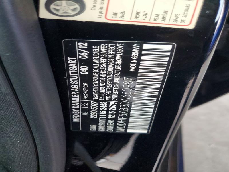 Продажа на аукционе авто 2013 Mercedes-benz E, vin: WDDHF5KB3DA660987, номер лота: 66256796