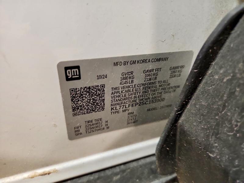 64949616 :رقم المزاد ، KL77LFEP2SC153900 vin ، 2025 Chevrolet Trax مزاد بيع