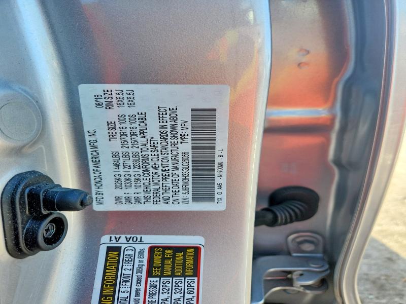 Продаж на аукціоні авто 2016 Honda Cr-v, vin: 5J6RM3H33GL026056, номер лоту: 64954006