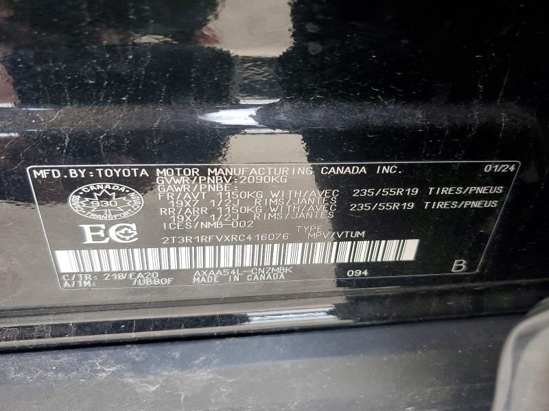 Продаж на аукціоні авто 2024 Toyota Rav4, vin: 2T3R1RFVXRC416076, номер лоту: 66196036