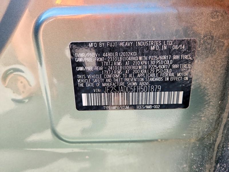 Продажа на аукционе авто 2015 Subaru Forester, vin: JF2SJADC5FH501879, номер лота: 64887026