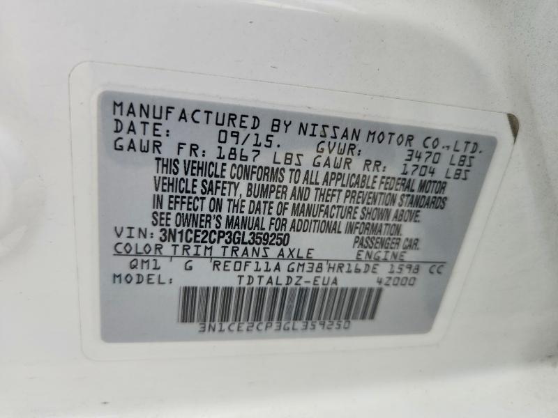 Продажа на аукционе авто 2016 Nissan Versa Note, vin: 3N1CE2CP3GL359250, номер лота: 67145346