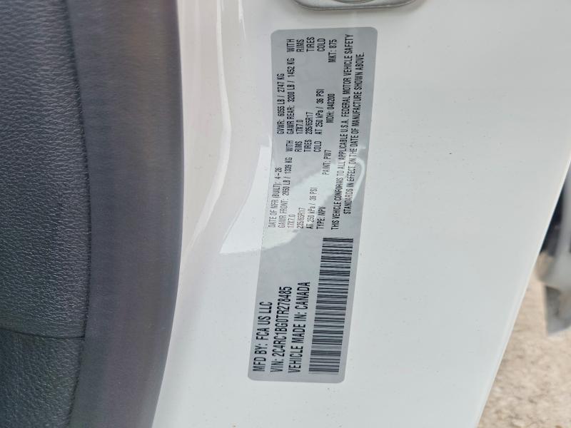 2026 Chrysler Pacifica მანქანა იყიდება აუქციონზე, vin: 2C4RC1BG0TR278485, აუქციონის ნომერი: 66182336