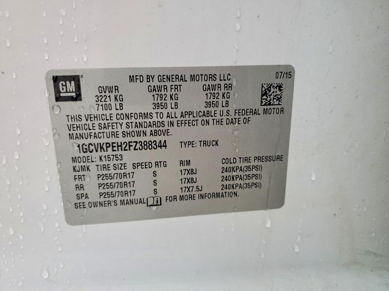 Aukcja sprzedaży 2015 Chevrolet Silverado, vin: 1GCVKPEH2FZ388344, numer aukcji: 63613086