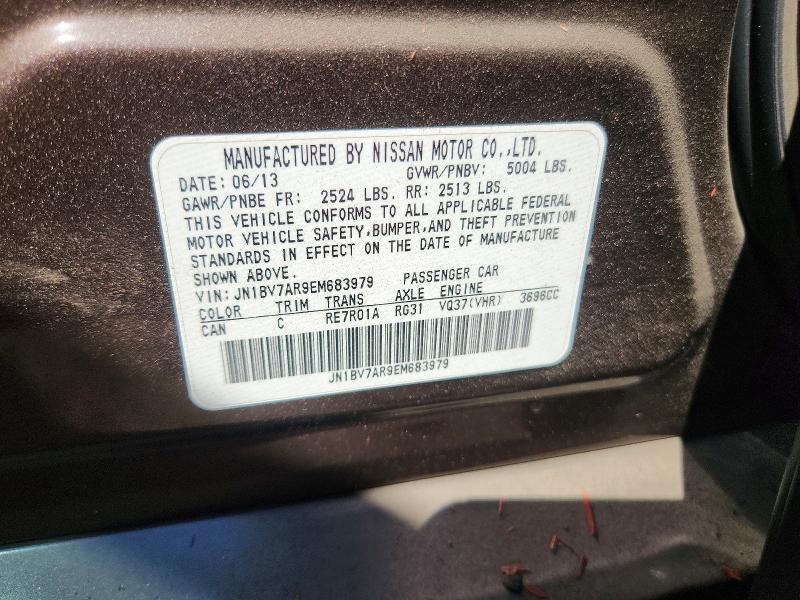 63389686 :رقم المزاد ، JN1BV7AR9EM683979 vin ، 2014 Infiniti Q50 مزاد بيع