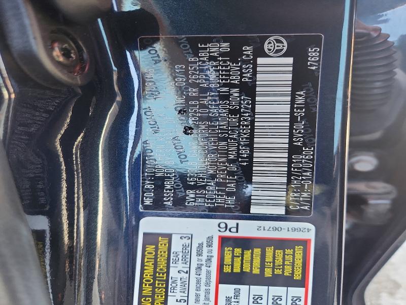 Aukcja sprzedaży 2014 Toyota Camry, vin: 4T4BF1FK6ER347257, numer aukcji: 65584976