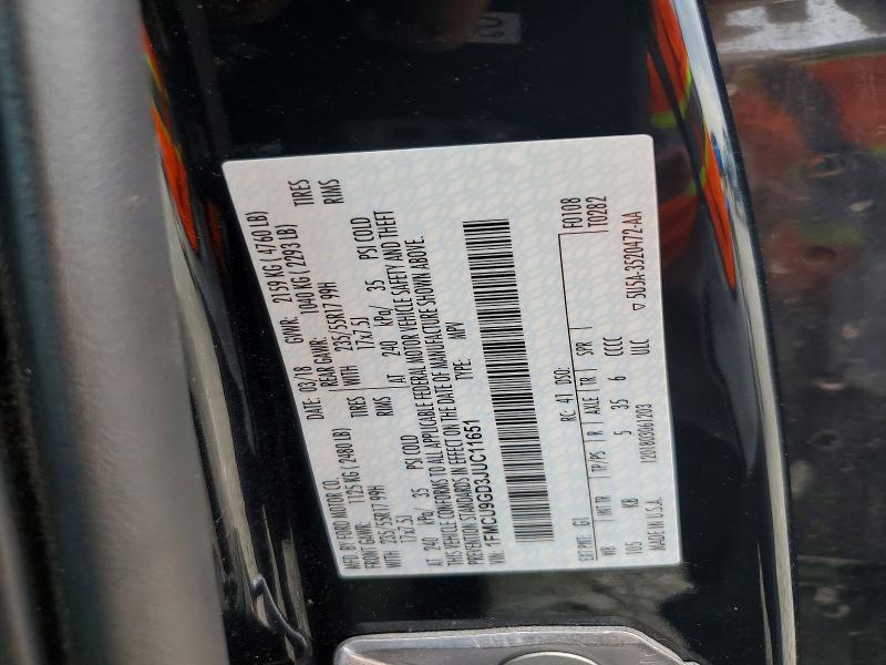 2018 Ford Escape მანქანა იყიდება აუქციონზე, vin: 1FMCU9GD3JUC11651, აუქციონის ნომერი: 64343526