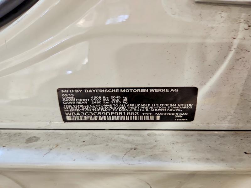 Auction sale of the 2013 Bmw 320, vin: WBA3C3C59DF981653, lot number: 64278756