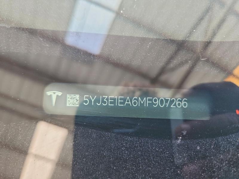 Aukcja sprzedaży 2021 Tesla Model 3, vin: 5YJ3E1EA6MF907266, numer aukcji: 65500386