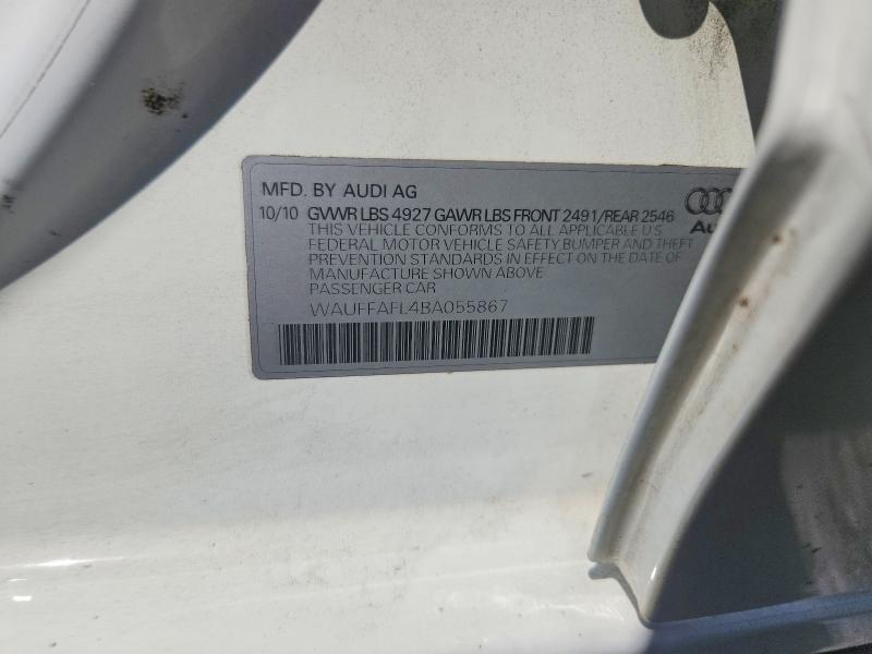 Продаж на аукціоні авто 2011 Audi A4, vin: WAUFFAFL4BA055867, номер лоту: 65106396