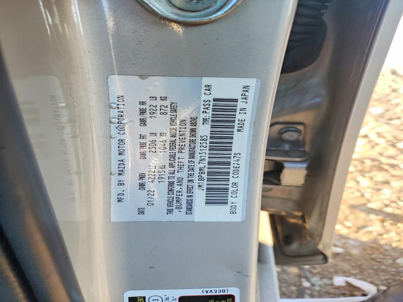 65850206 :رقم المزاد ، JM1BPBML7N1512585 vin ، 2022 Mazda 3 مزاد بيع