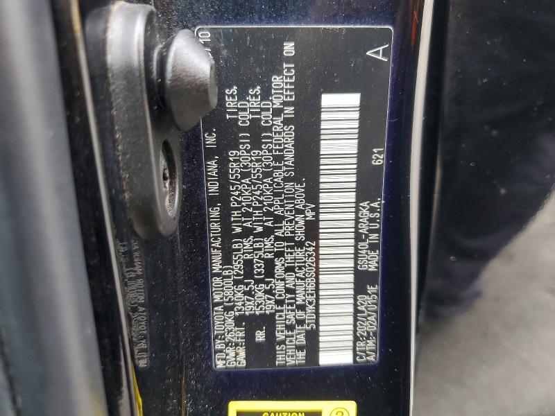 Aukcja sprzedaży 2011 Toyota Highlander, vin: 5TDYK3EH6BS026342, numer aukcji: 63923106