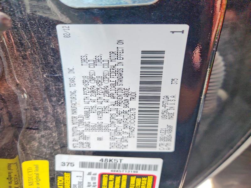 Продажа на аукционе авто 2012 Toyota Tundra, vin: 5TFHW5F1XCX236178, номер лота: 66201566
