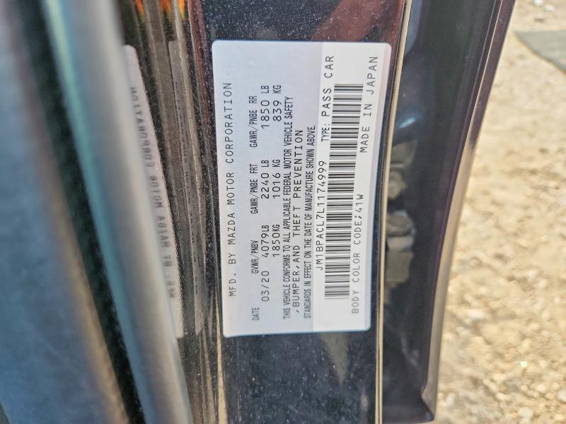 Aukcja sprzedaży 2020 Mazda 3, vin: JM1BPACL7L1174999, numer aukcji: 65315786